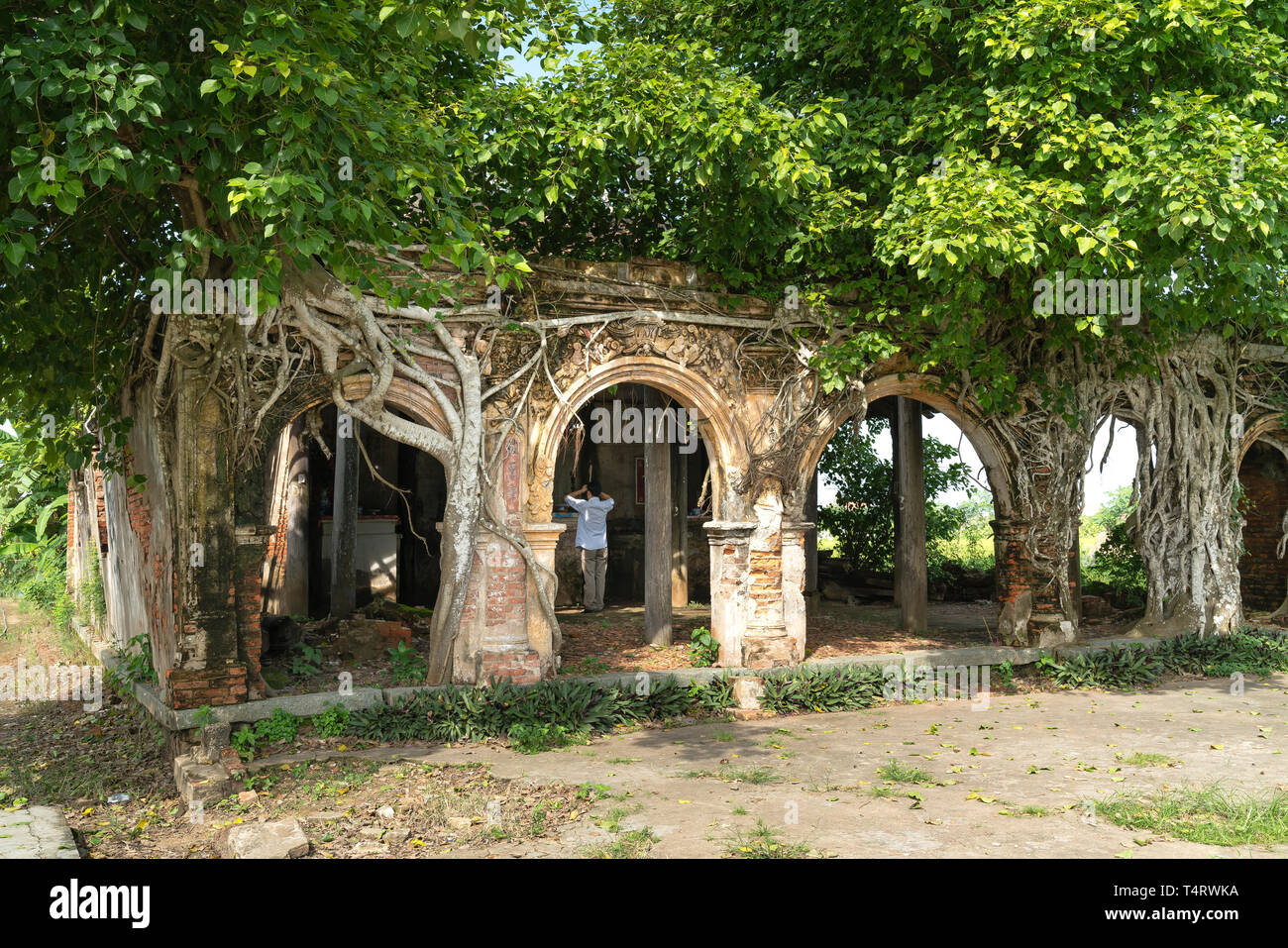 Go Cong, Provinz Tien Giang, Vietnam - Juli 23, 2017: Go Tao Tempel, einem alten Tempel im Tan Thanh, Go Cong, Provinz Tien Giang, Vietnam Stockfoto