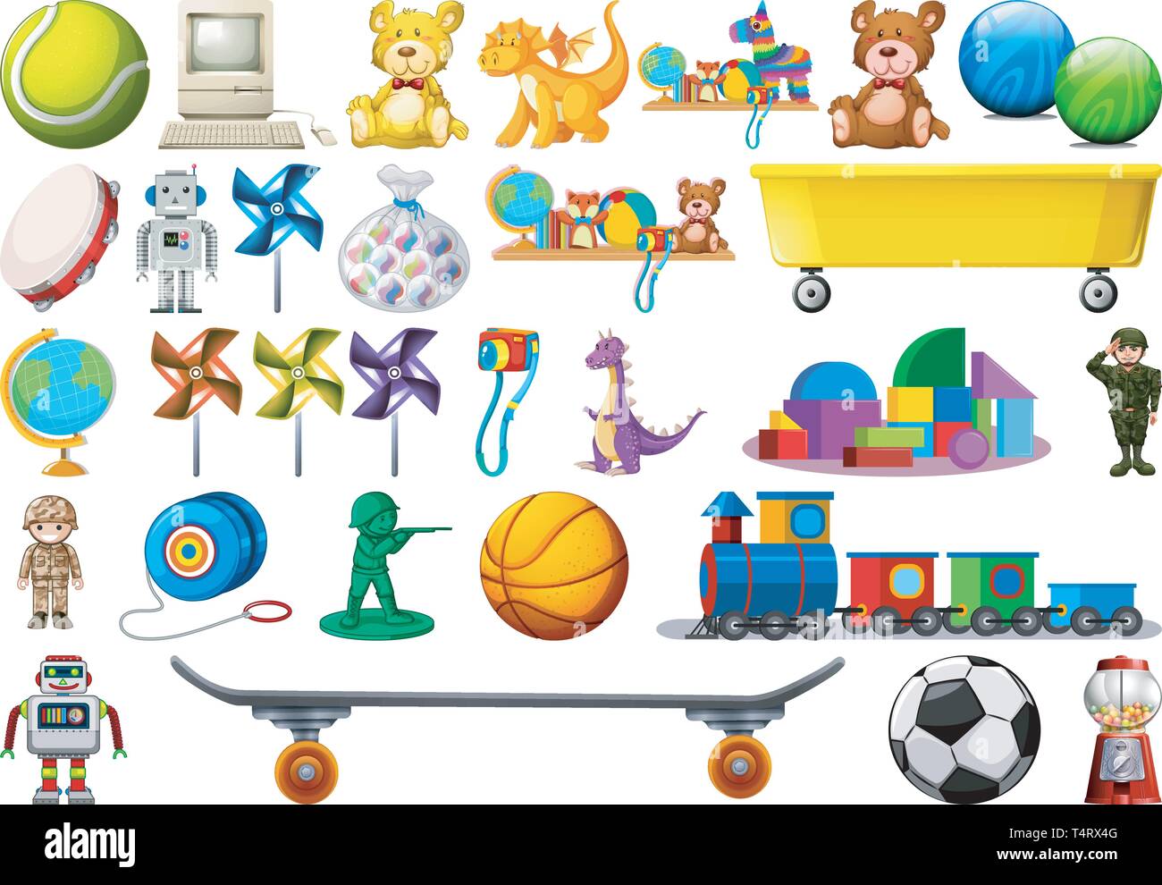 Satz von Kinderspielzeug Abbildung Stock Vektor