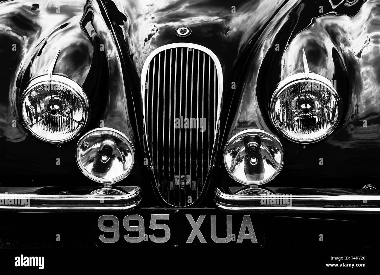 Ein 1952 Jaguar XK 120 auf dem Display an einem Auto Show Stockfoto