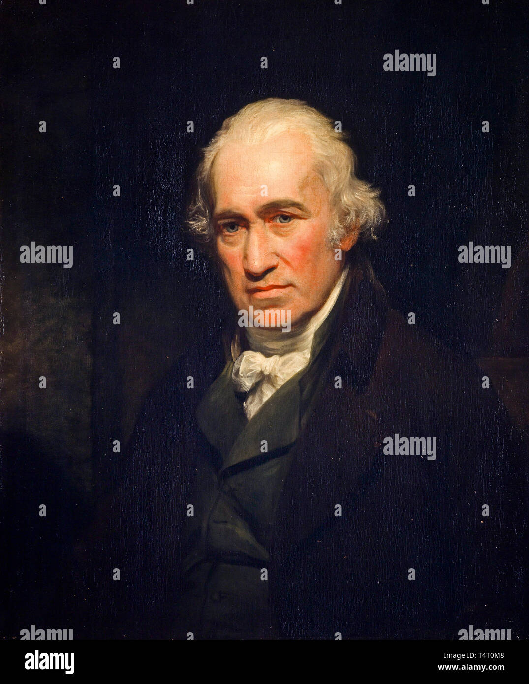 James Watt (1736-1819) Porträt der Ingenieur, Erfinder der Dampfmaschine von John Partridge, nachdem Sir William Beechey 1806 Stockfoto