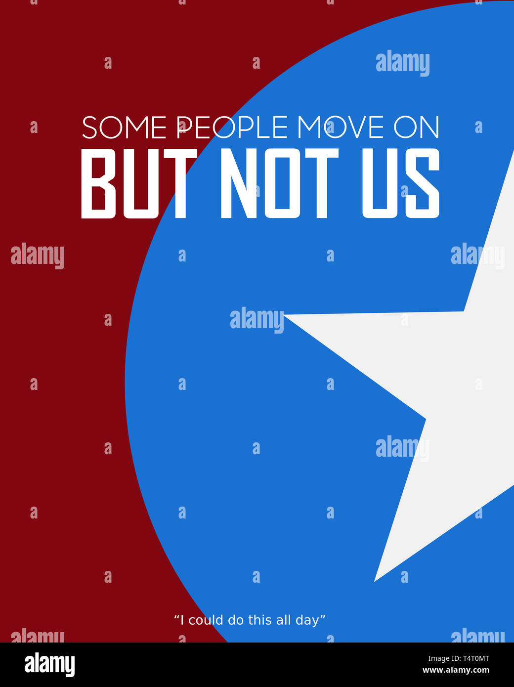 Captain America Zitat Avengers Ende Spiel Poster Stockfoto