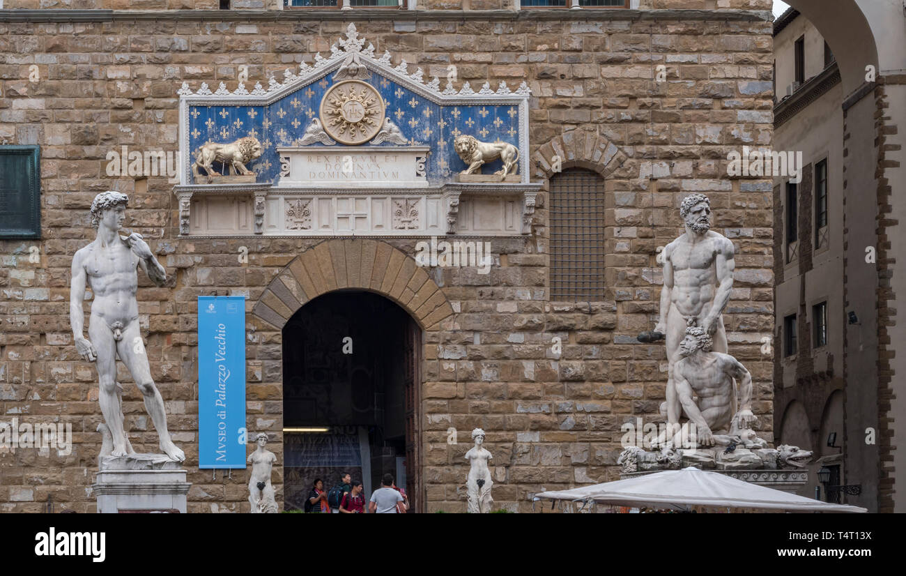 David Statue in Florenz, Hauptstadt der Toskana, Italien Stockfoto