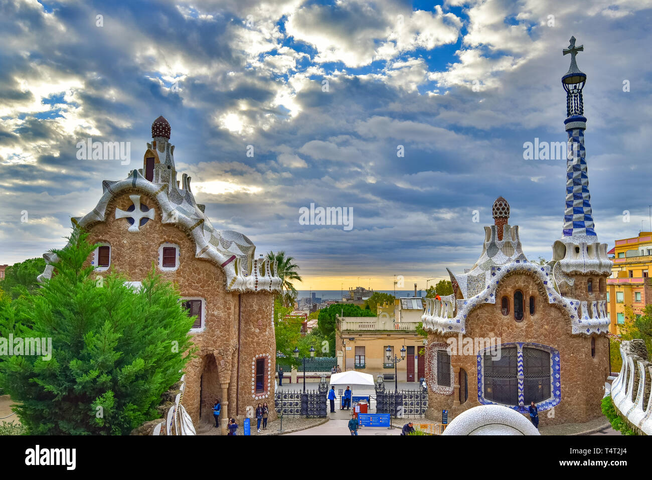 Park Güell in Barcelona, Spanien Stockfoto