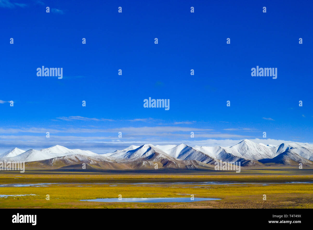 Die Landschaft der tibetischen Hochebene in Tibet, China Stockfoto