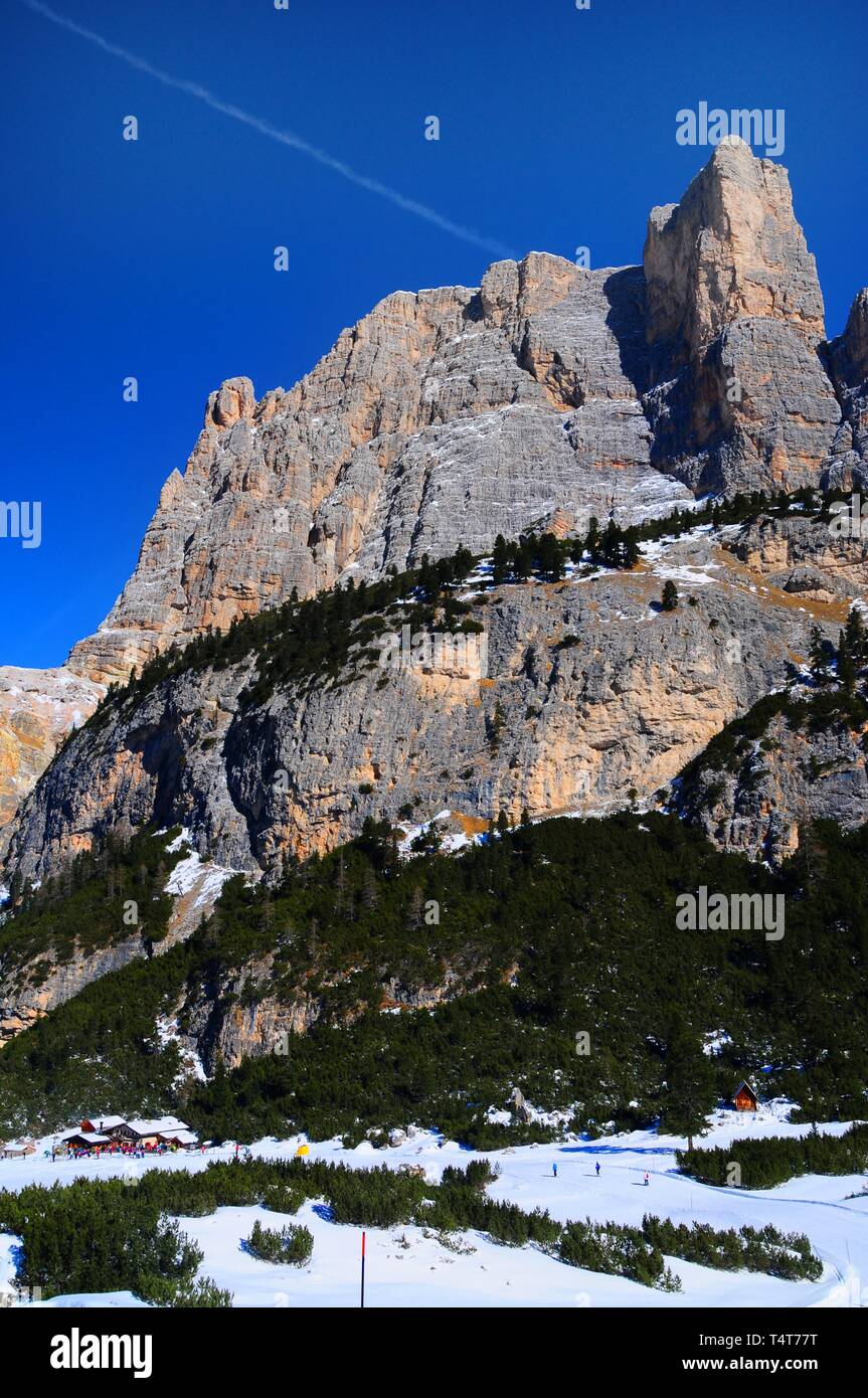 Scotoni Hütte, Fanes, Dolomiten, Südtirol, Italien, Europa Stockfoto