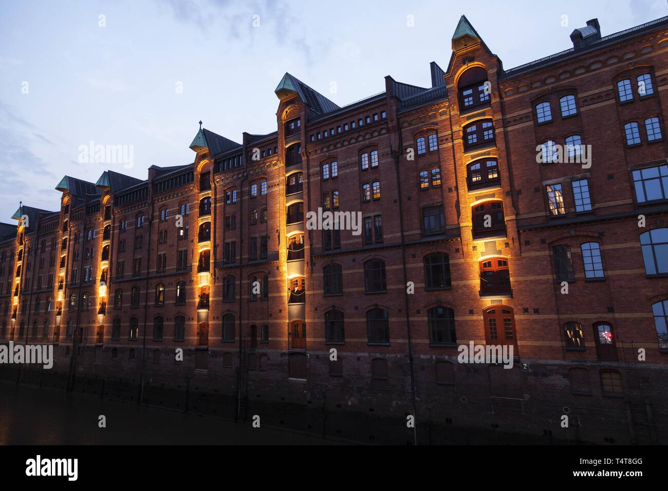 Gebäude in der Speicherstadt, Hamburg, Deutschland, Europa Stockfoto