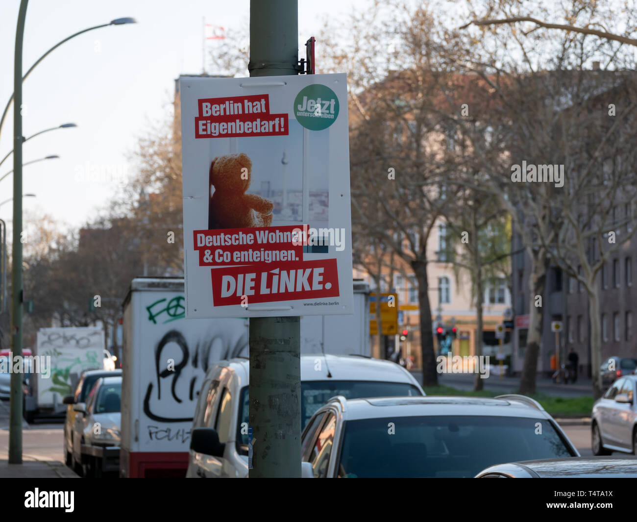 Berlin Deutschland 16 April 2019 Plakat Der Fur Die Wahlen Zum