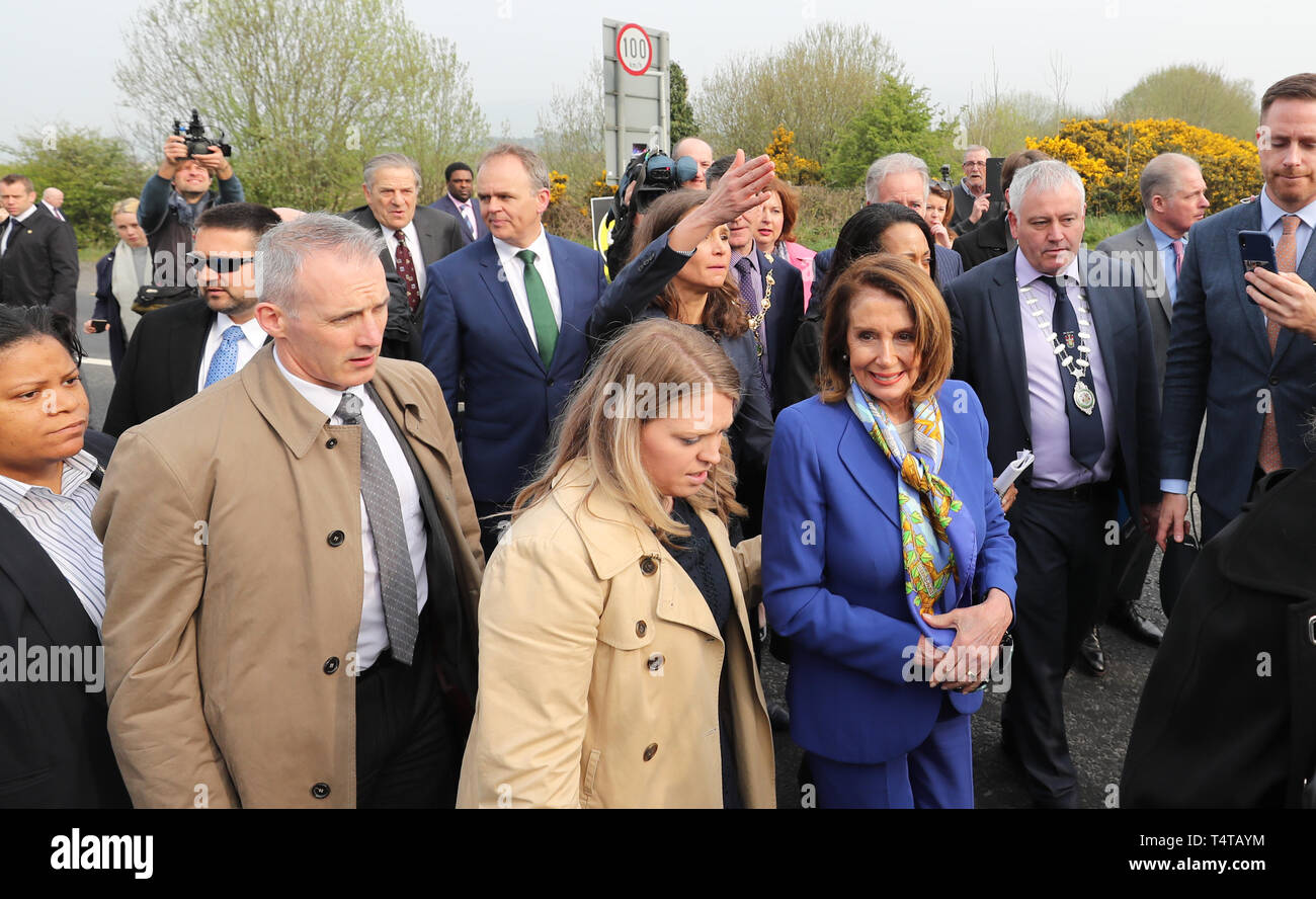 US-Repräsentantenhaus Sprecher Nancy Pelosi bei Bridgened in Co Donegal, als Teil ihres 4-tägigen Besuch in Irland und Nordirland. Stockfoto