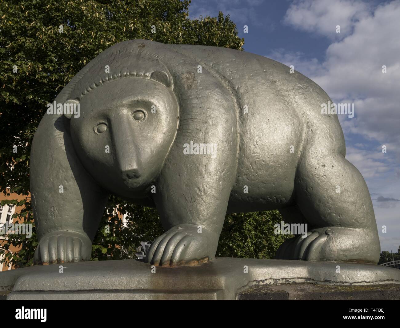 Bär Skulptur, Moabiter Brücke, Berlin, Deutschland, Europa Stockfoto