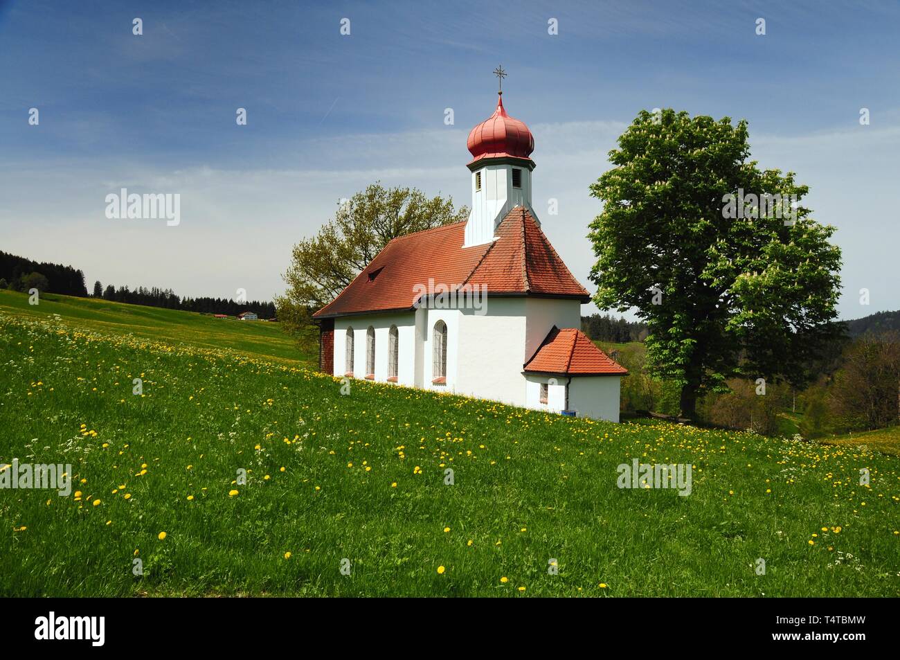 Kapelle in Weitnau im Allgäu, Schwaben, Bayern, Deutschland, Europa Stockfoto