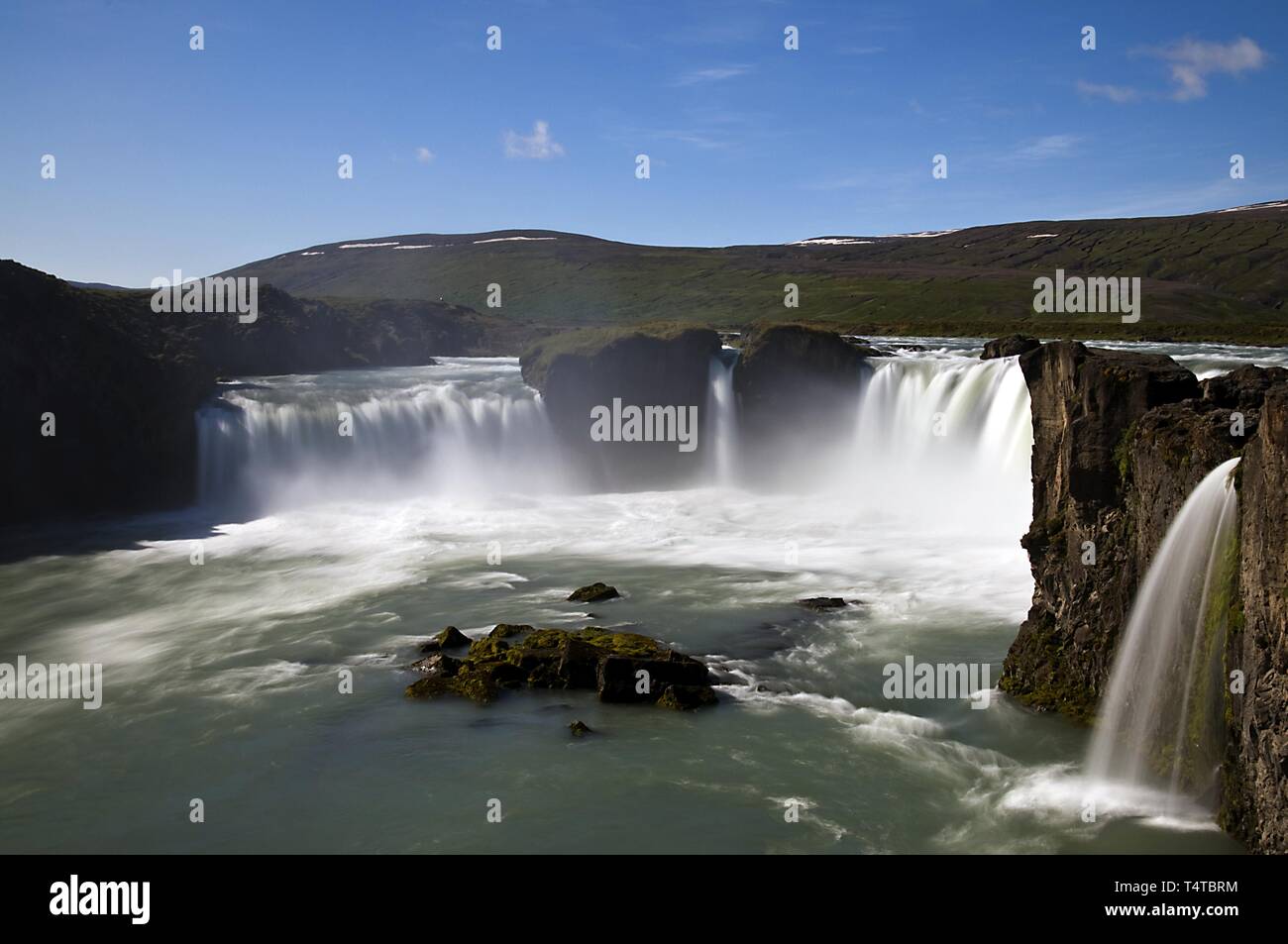 GoÃ°afoss Wasserfall auf dem Fluss, NorÃ lfandafljÃ³t SkjÃ¡° Urland eystra, Nordosten Island, Island, Europa Stockfoto