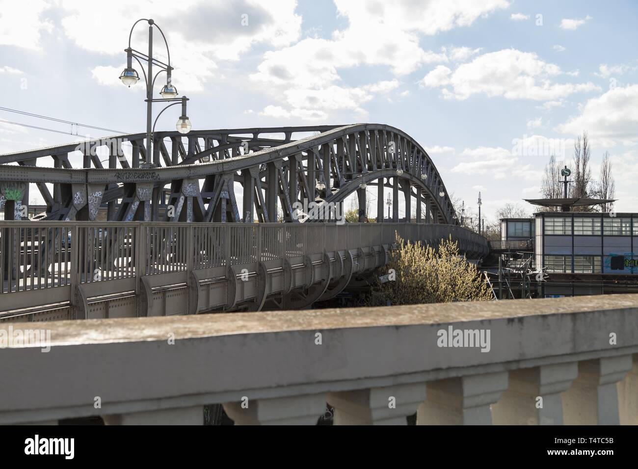 Bosebrucke, ehemaligen Grenzübergang zur DDR, Berlin, Deutschland, Europa Stockfoto