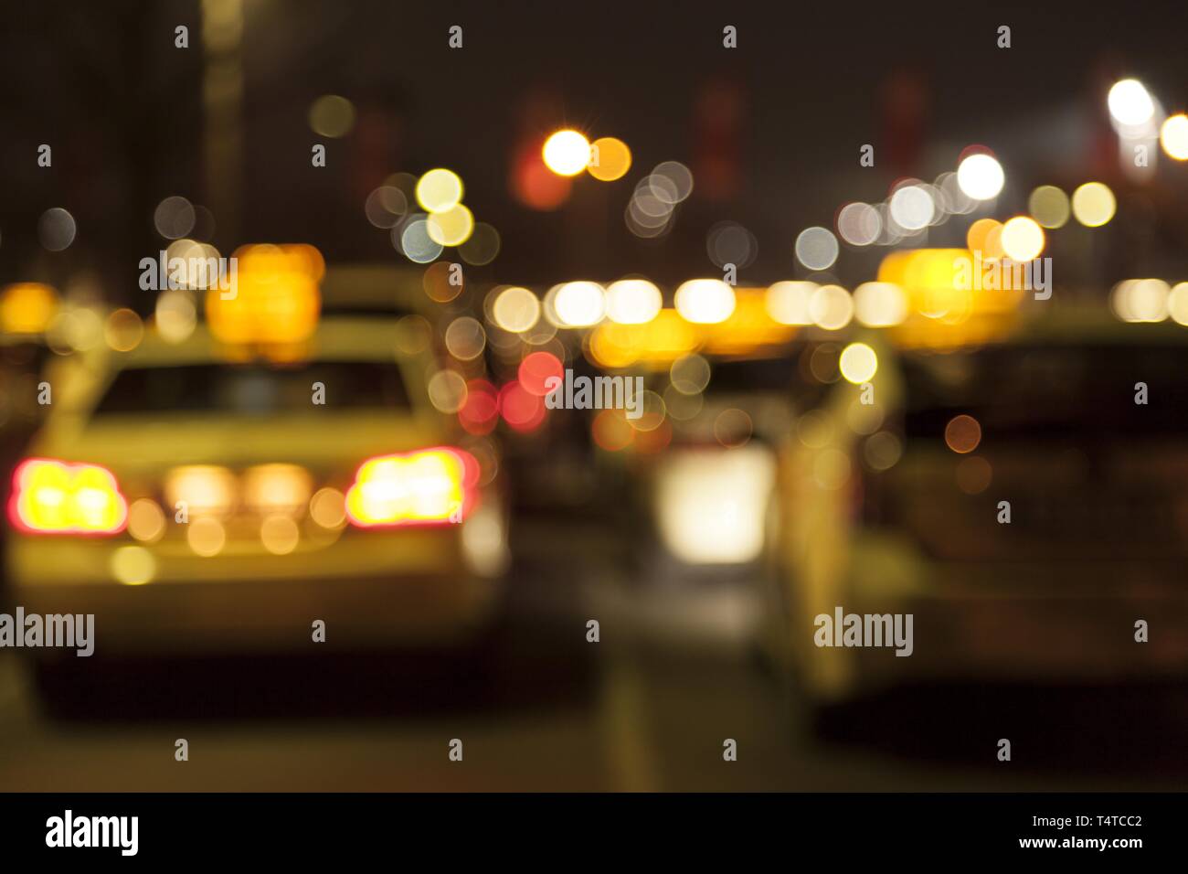 Mit dem Taxi in der Nacht Berlin, Deutschland, Europa Stockfoto