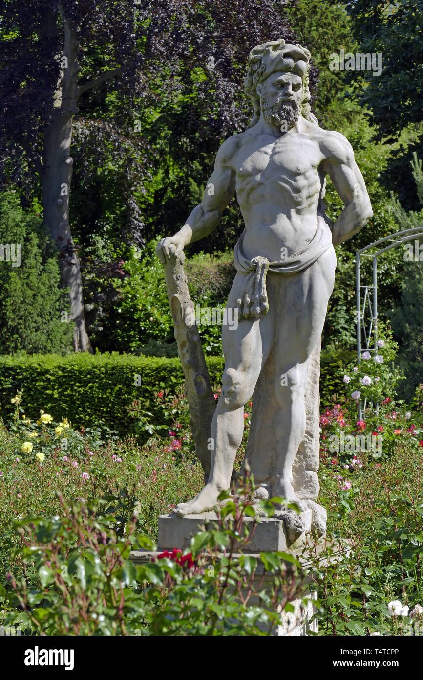 Statue des Herkules im Garten Stadt Bremen Vegesack, Deutschland, Europa Stockfoto