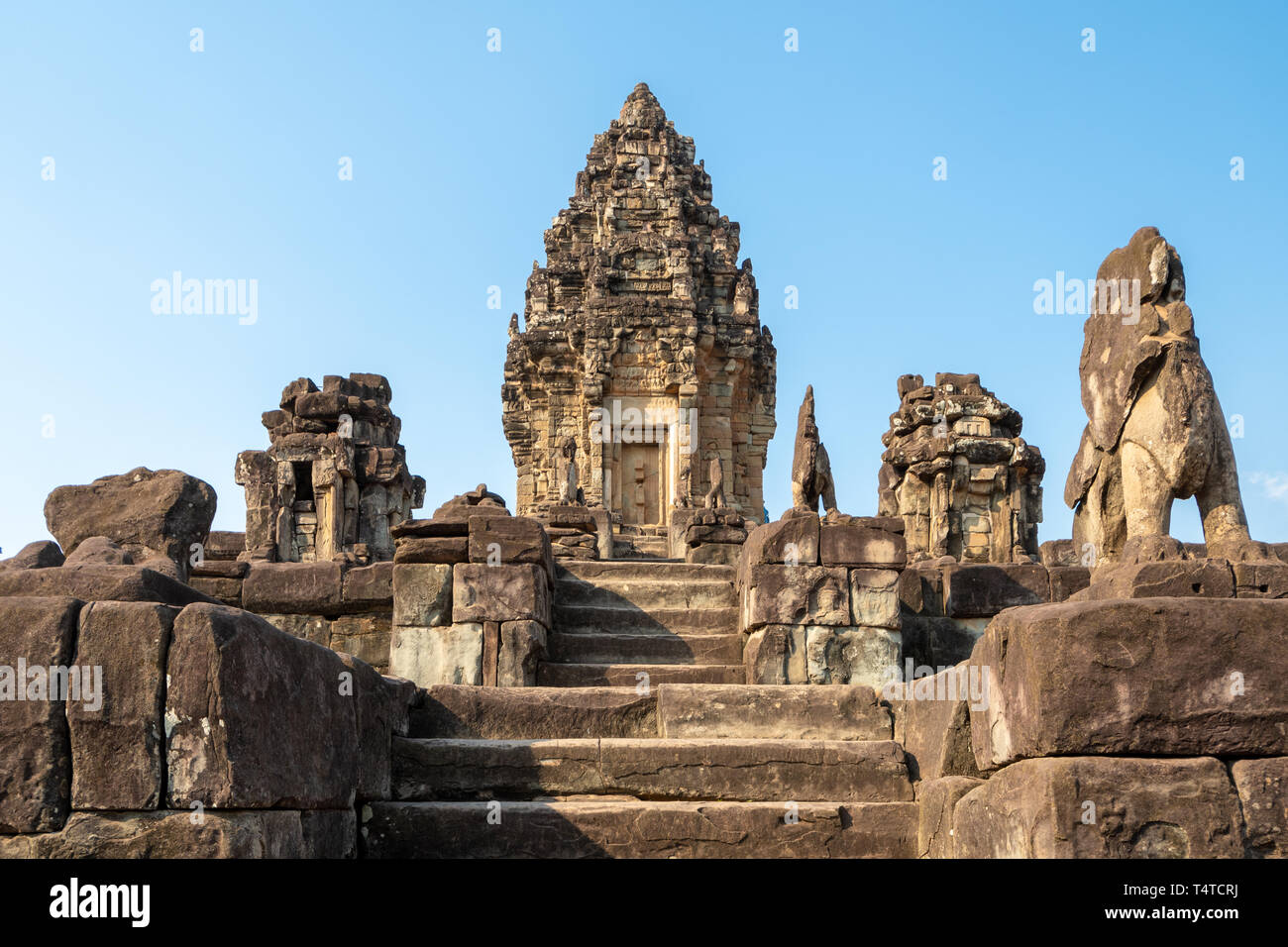 Bakong alte hinduistische Tempel in der Nähe von Siem Reap und Angkor Wat archäologischen Stätten in Kambodscha Stockfoto