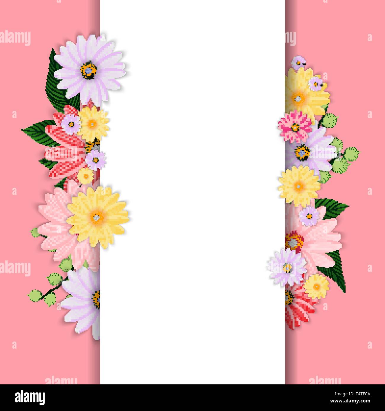 Abstrakte Blume Hintergrund Vorlage. Vector Illustration Stock Vektor
