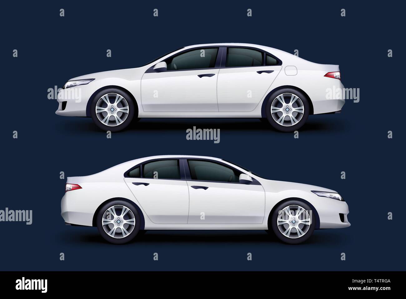 Sport Sedan weiß Stock Vektor