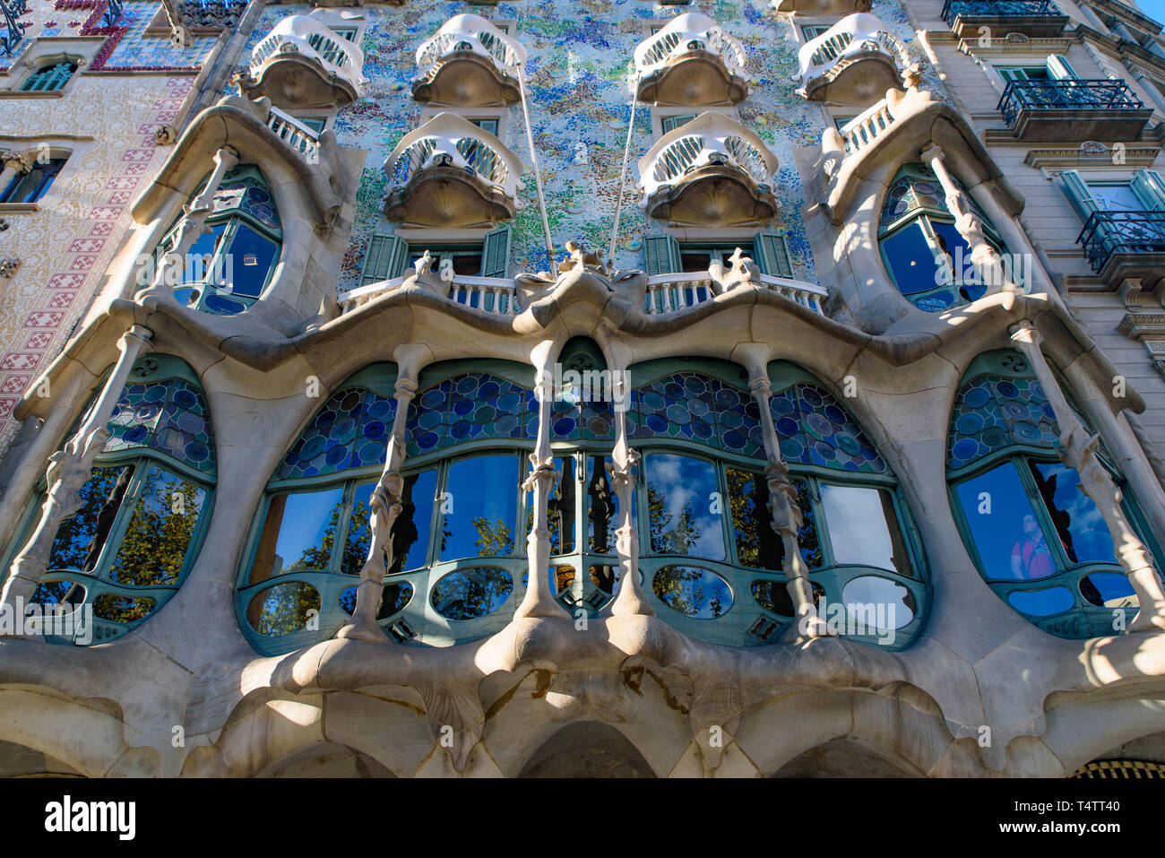 Casa Batlló, entworfen von Gaudi, Barcelona, Spanien Stockfoto