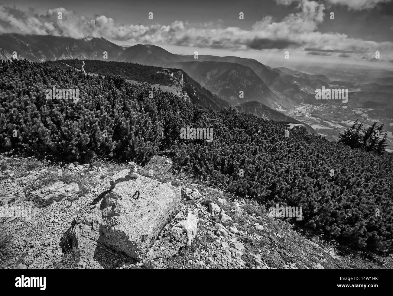 Wandern an der Rax in der Raxalpe Stockfoto