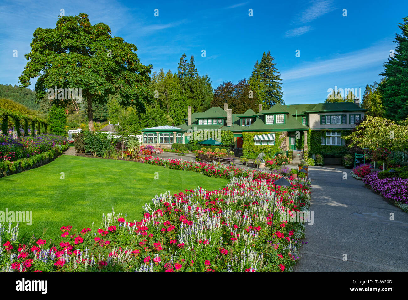 Kanada Brentwood Bay, Butchart Gardens, historischen Butchart home Stockfoto