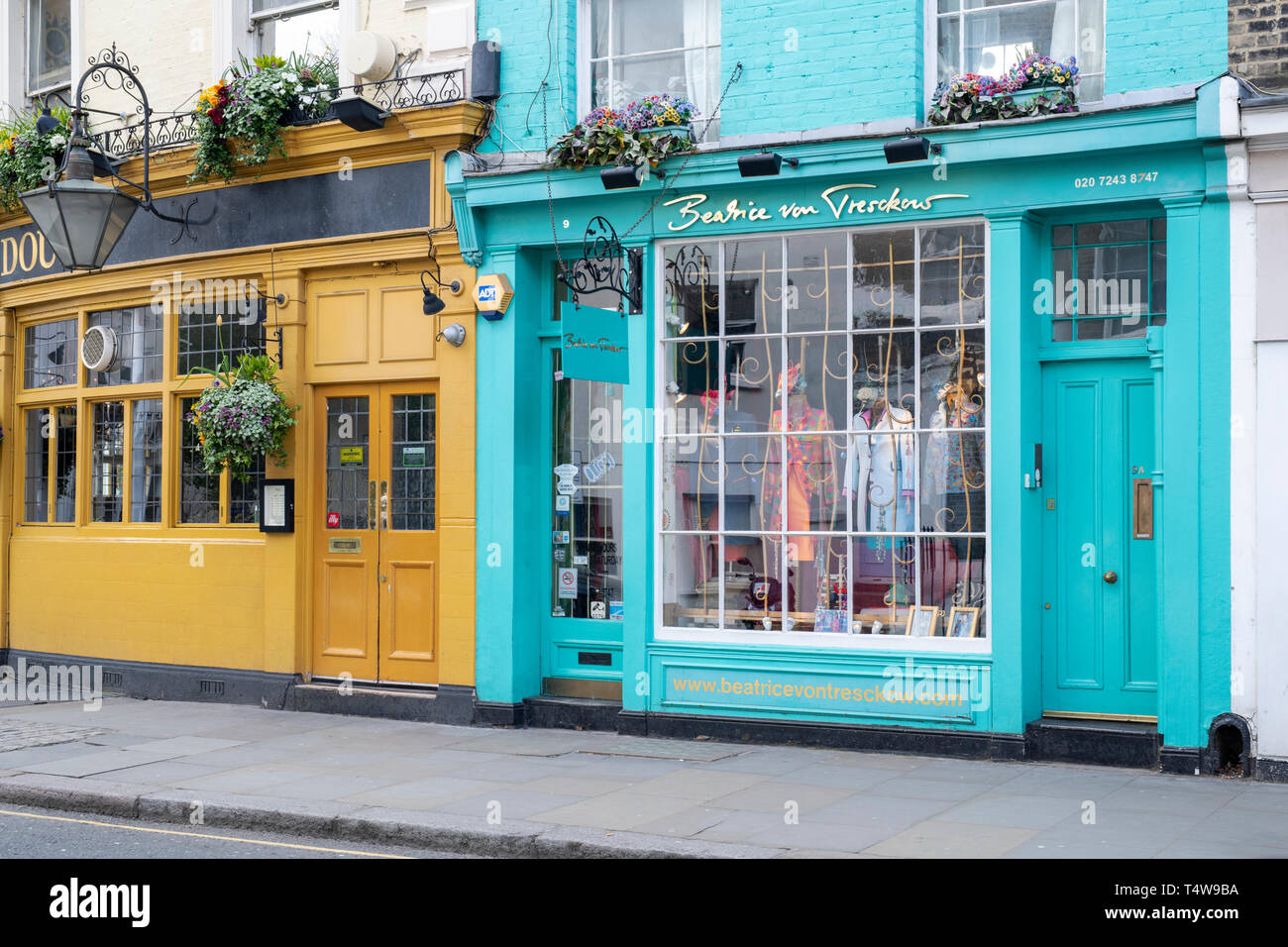 Beatrice von tresckow Shop entlang der Portobello Road. Notting Hill, West London. Großbritannien Stockfoto