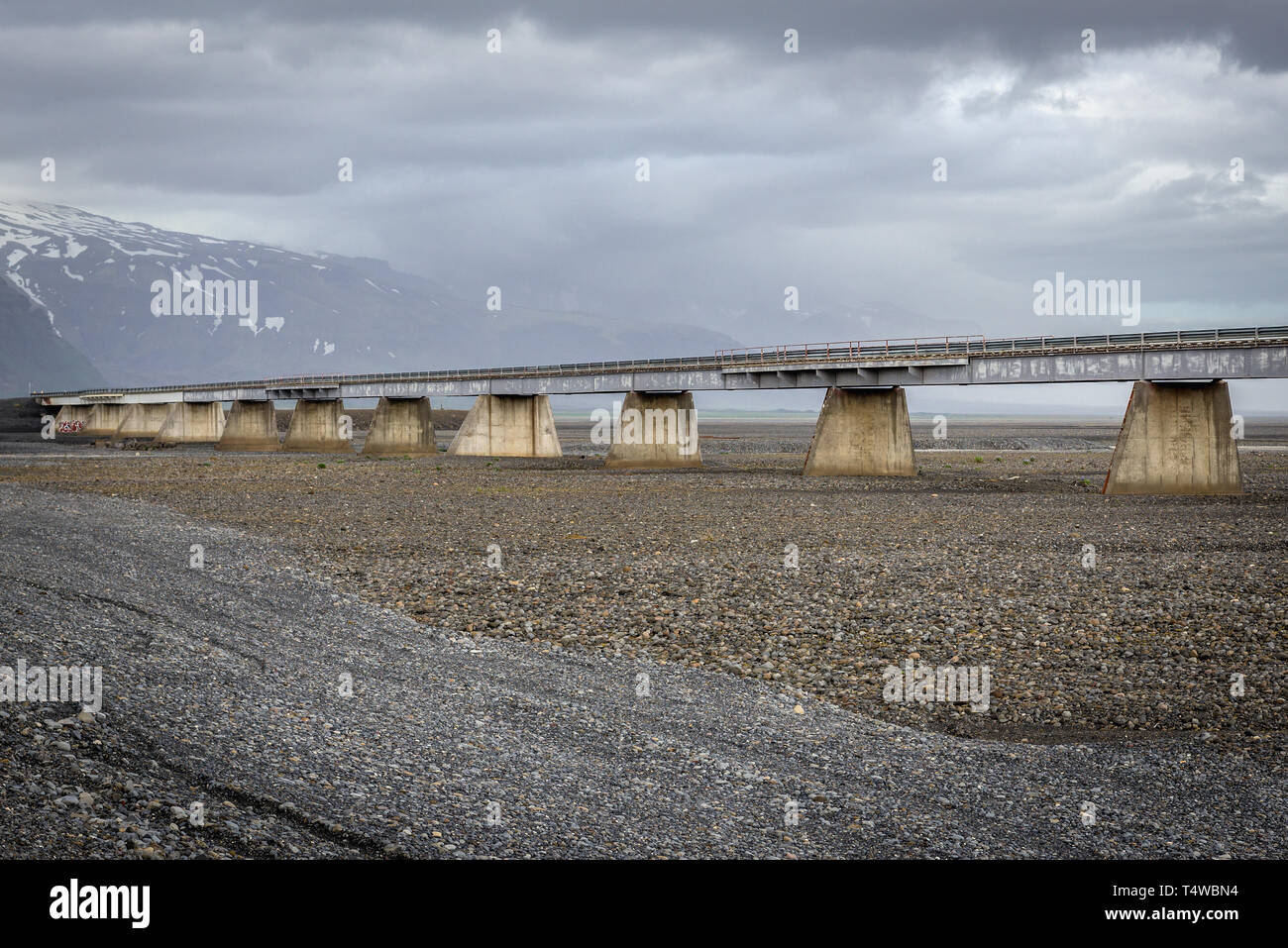 Brücke in der Nähe von Skaftafell National Park im Südosten von Island Stockfoto