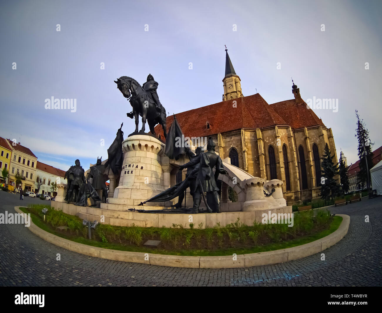 Die St. Michael Kirche in Cluj, Rumänien Stockfoto