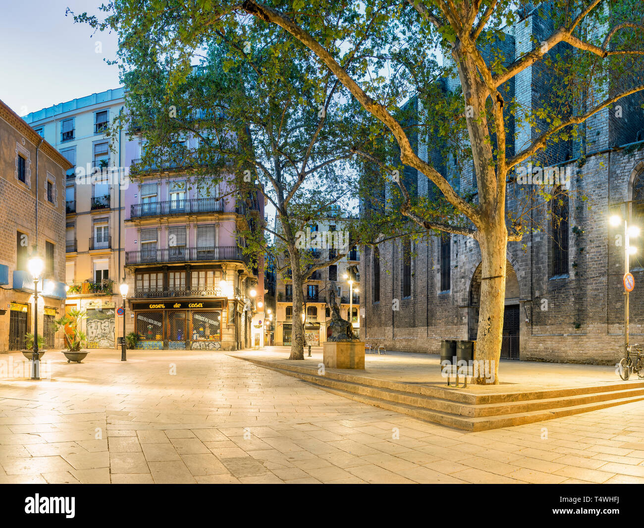 Placa de Sant Josep Oriol, das Gotische Viertel, Barcelona, Katalonien, Spanien Stockfoto