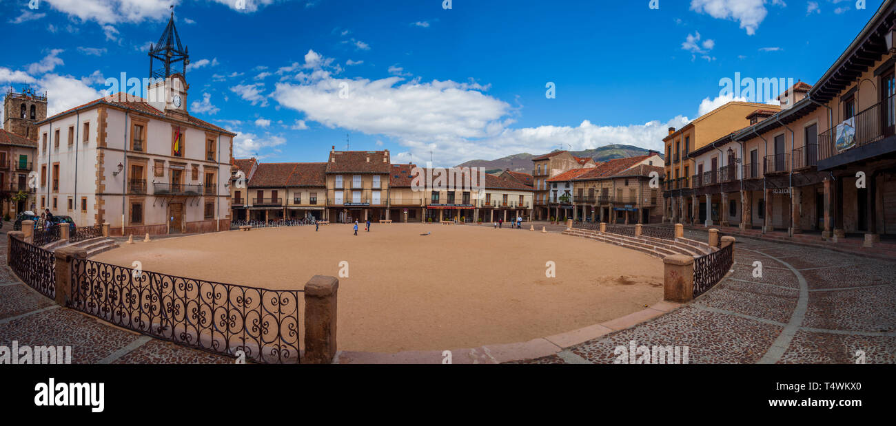 Riaza wichtigsten quadratische Segovia Provinz Spanien Stockfoto