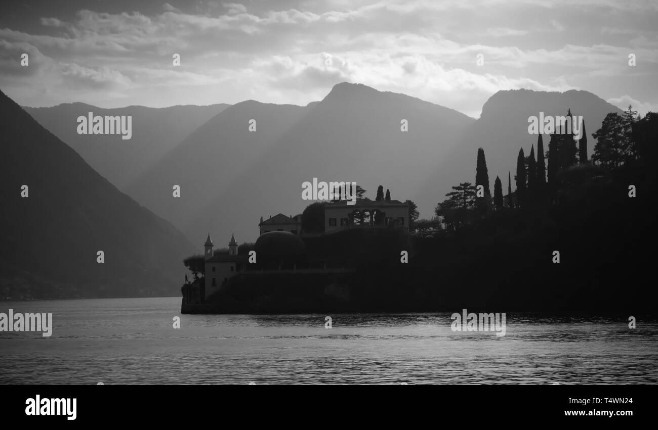 Der Comer See und Bellagio in Italien. Stockfoto