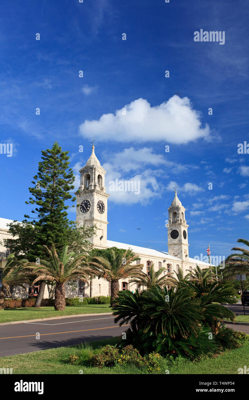 Bermuda, Sandys Parish, Royal Naval Dockyard, die Clock Towers Stockfoto