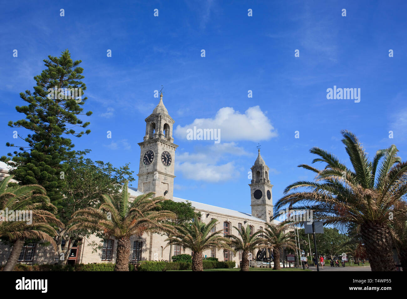 Bermuda, Sandys Parish, Royal Naval Dockyard, die Clock Towers Stockfoto