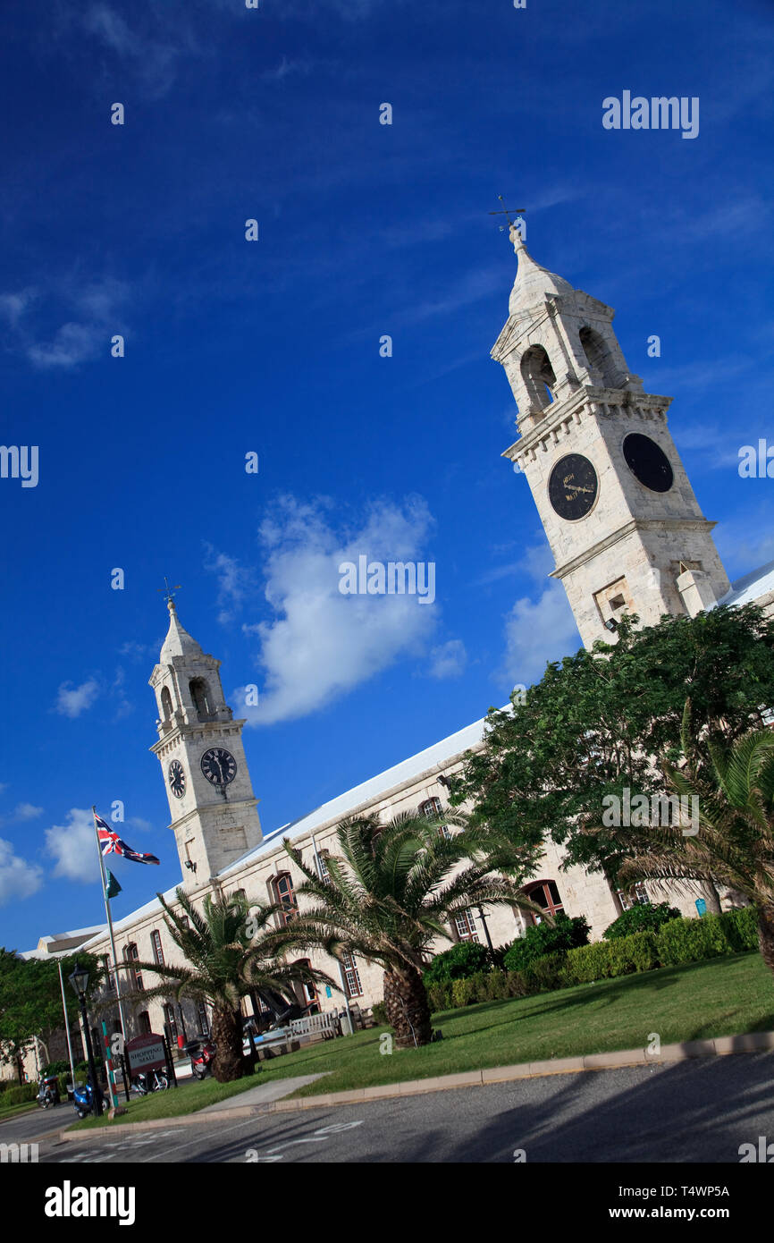 Bermuda, Sandys Parish, Royal Naval Dockyard, die Clock Towers Stockfoto