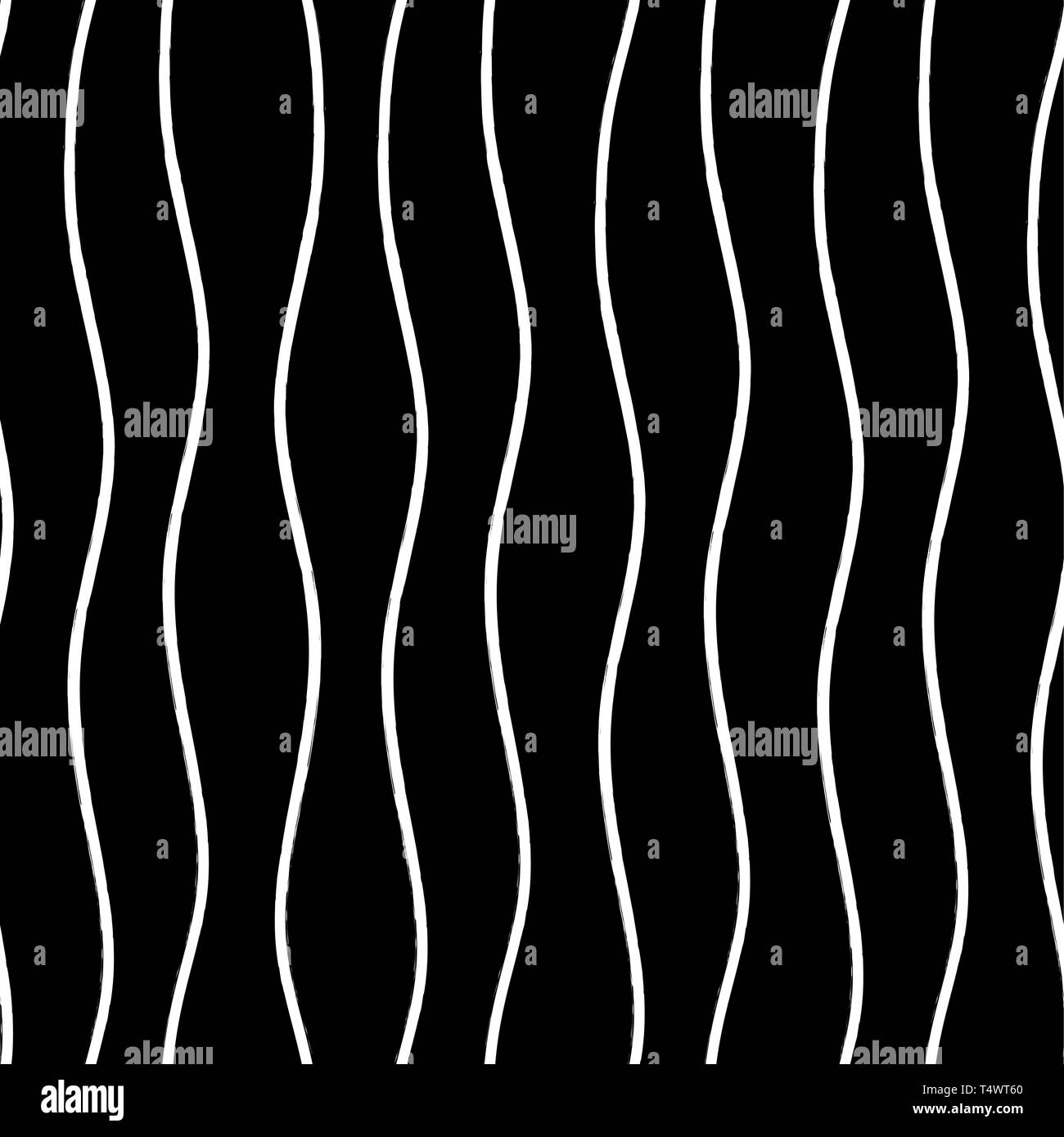 Wellenförmige vertikale Linien nahtlose Muster. Bewegung Illusion. Wave Bewegung Vektor-illustration Hintergrund für Interieur-, Mode-, Textil-, Fläche-, Web-, Ho Stock Vektor