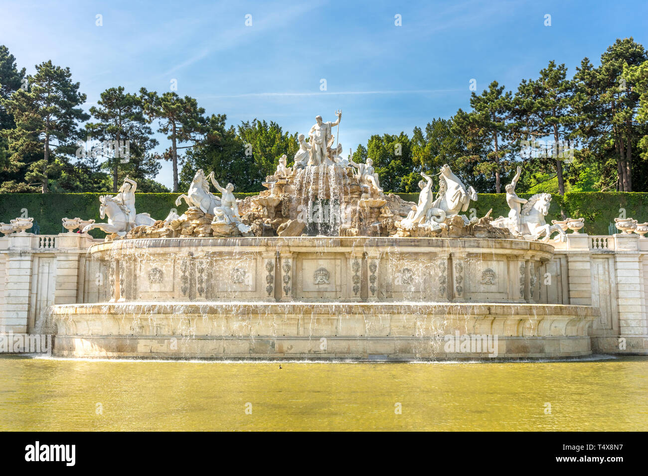Neptunbrunnen in Wien, Österreich Stockfoto