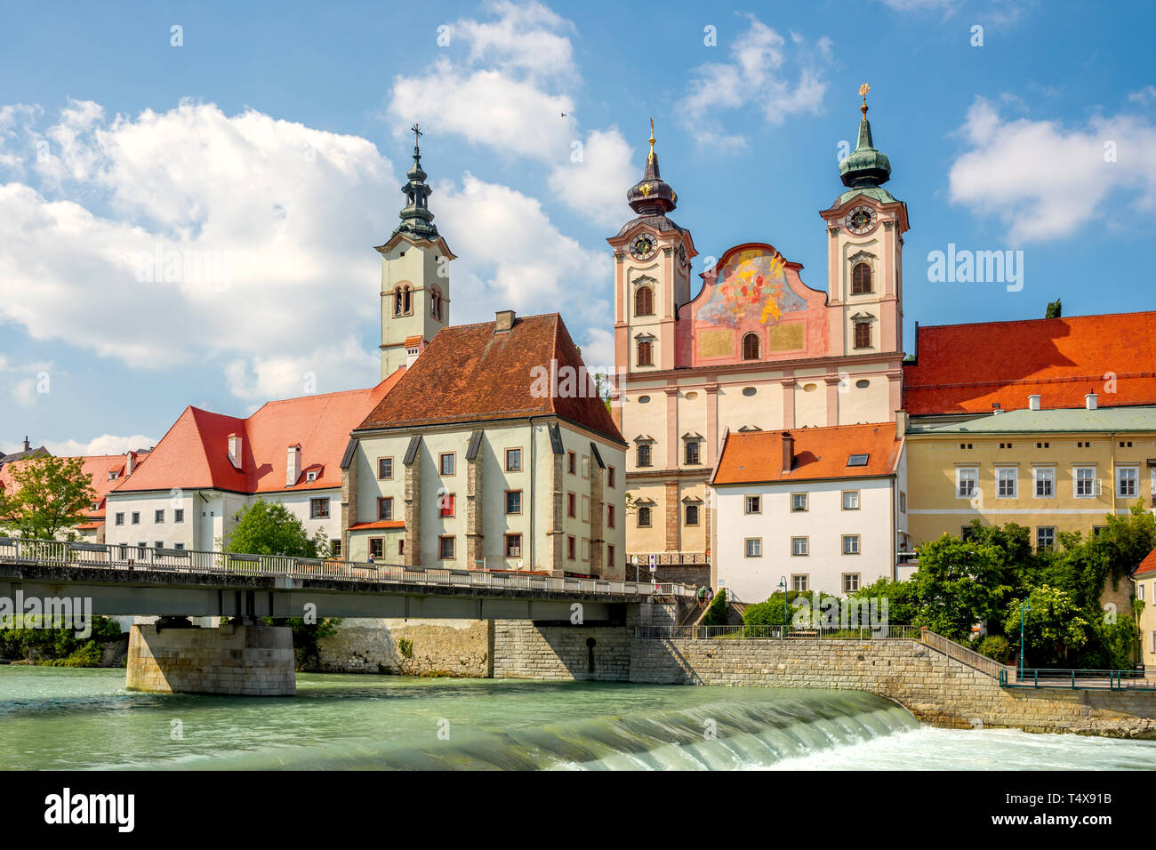 Kirche in Steyr, Österreich Stockfoto