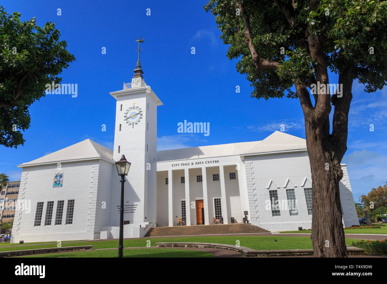 Bermuda, Hamilton, British Colonial Architecture, City Hall Stockfoto