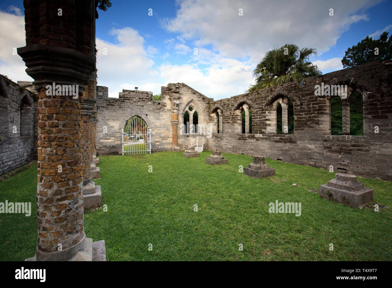 Bermuda, Südküste, St. George's Parish, Unvollendete Kirche Stockfoto