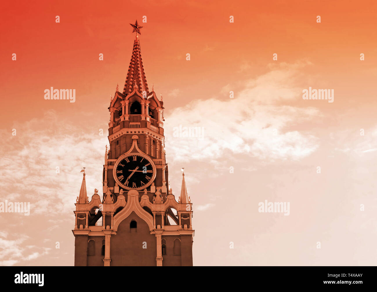 Spasskaja Turm des Moskauer Kreml, Russland Stockfoto