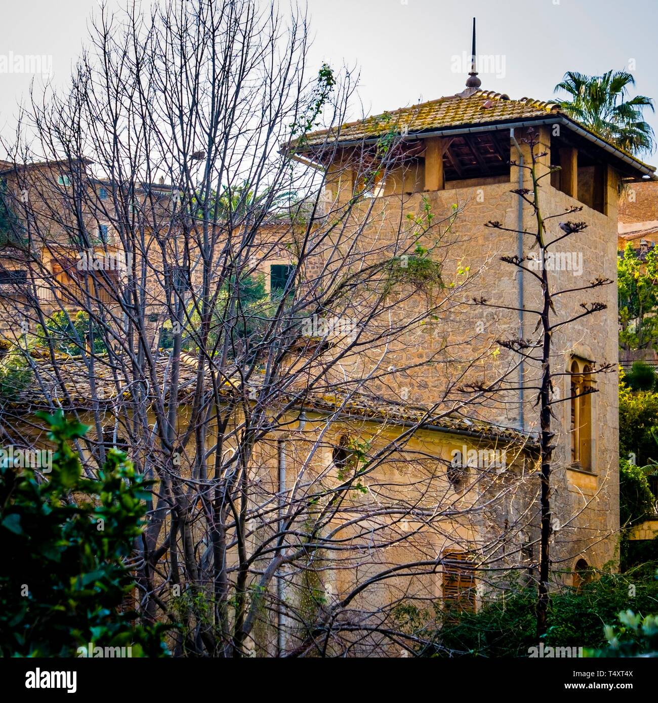 Kann Vallès, Antigua finca propiedad del secretario Persönliche del Archiduque Luis Salvador de Austria, Deià, Comarca de la Sierra de Tramontana, Mallorca, Balearen, Spanien. Stockfoto