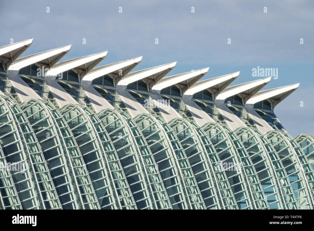 Die moderne Architektur von Santiago Calatrava, Stadt Valencia Wissenschaftsmuseum Valencia Spanien Stockfoto
