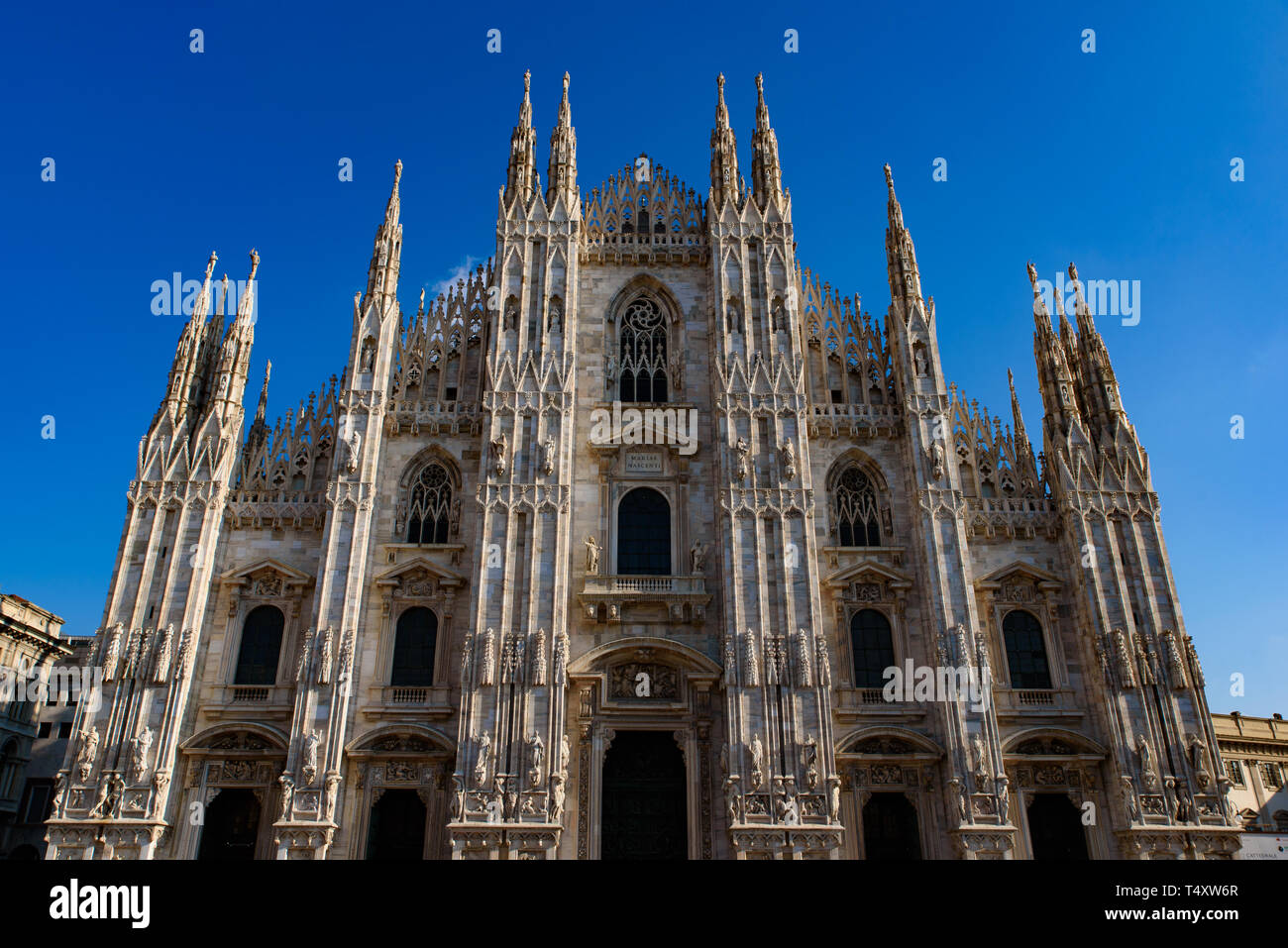 Mailänder Dom (Duomo di Milano), der Kathedrale Kirche von Mailand, Italien. Es ist die viertgrößte Kirche der Welt. Stockfoto