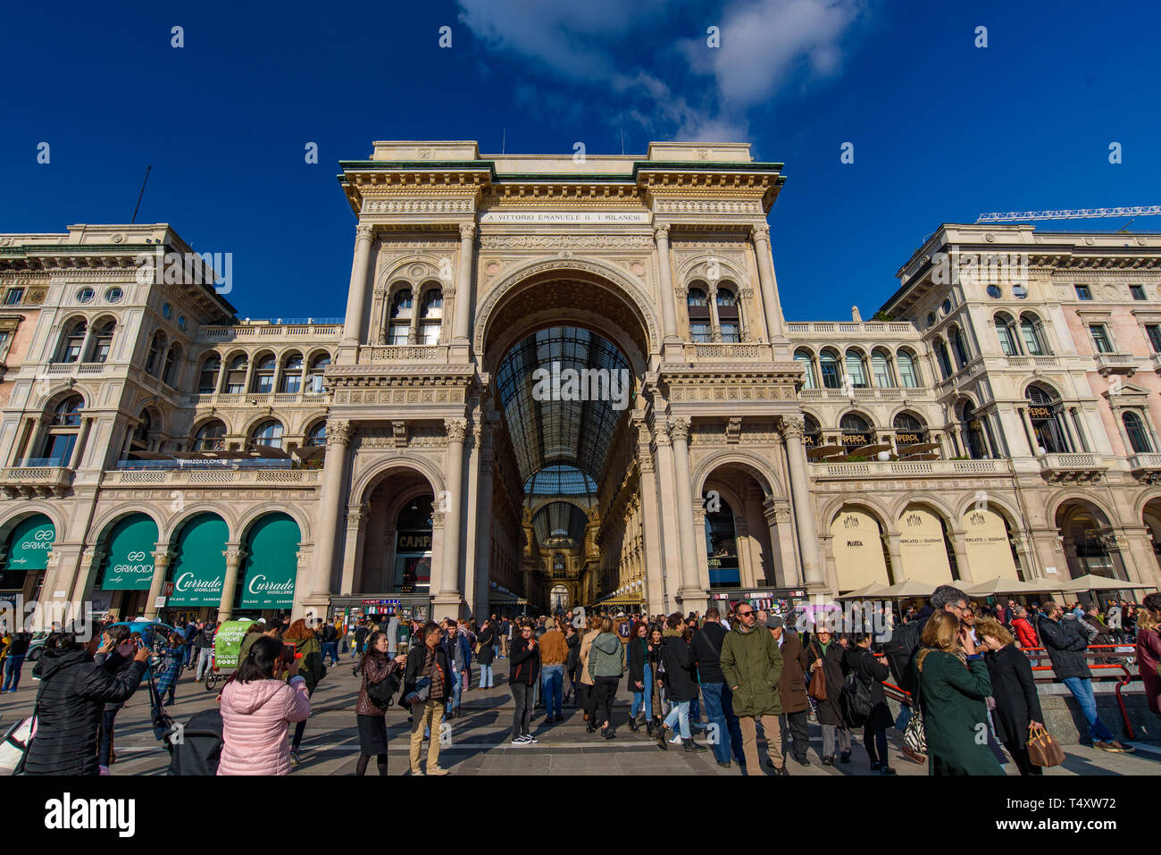Galleria Vittorio Emanuele II in Mailand, Italien: älteste Einkaufszentrum Stockfoto