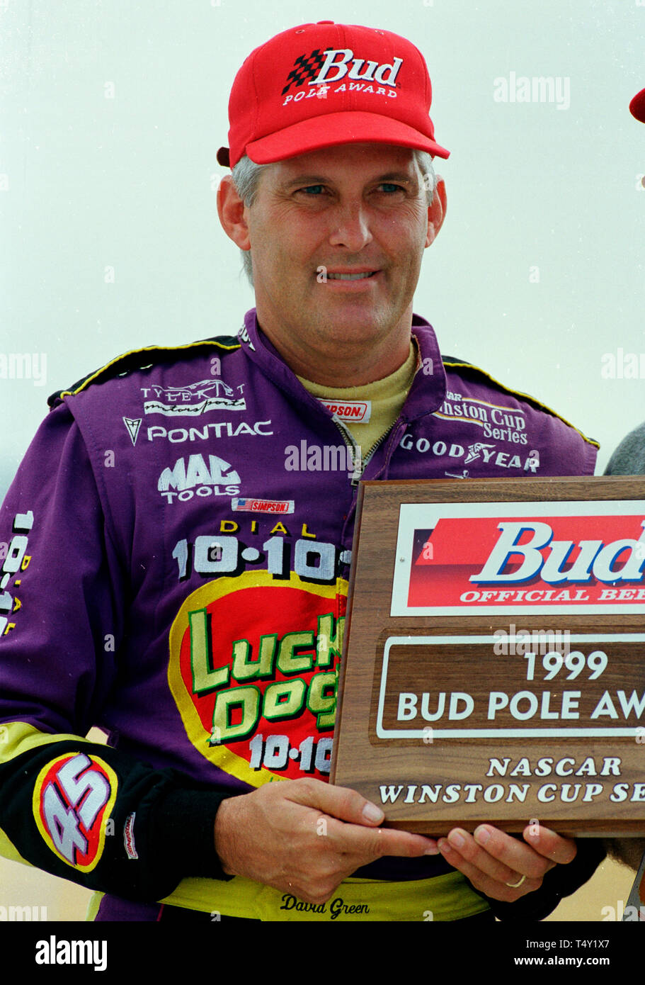 David Grün auf Pit road an der Daytona International Speedway in etwa 2001. Stockfoto