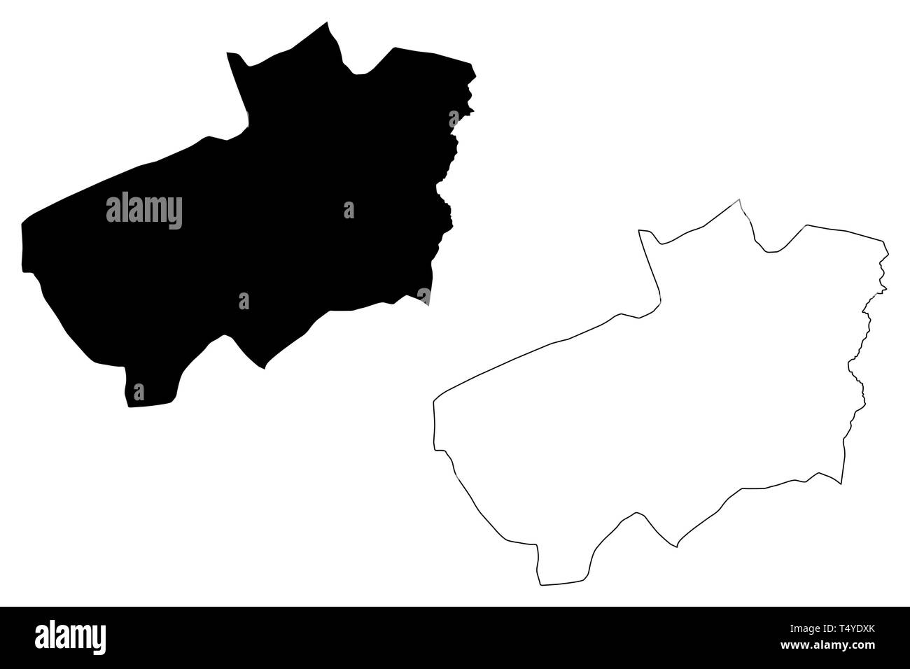 Souk Ahras Provinz (Provinzen Algeriens, die Völker der Demokratischen Volksrepublik Algerien) Karte Vektor-illustration, kritzeln Skizze Souk Ahras Karte Stock Vektor