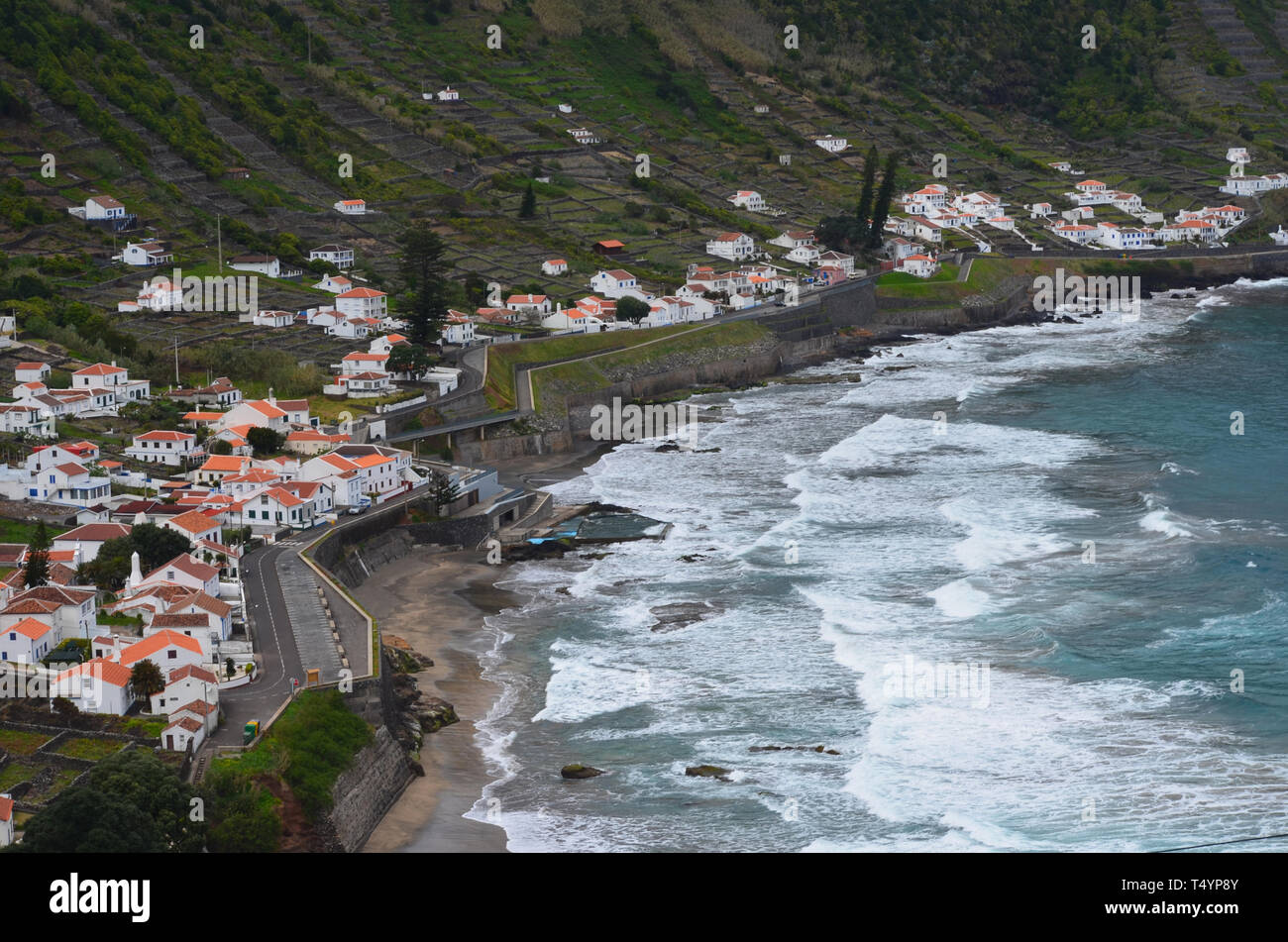 Sao Lourenço Bay, in der östlichen Küste von Santa Maria Island, Azoren Stockfoto