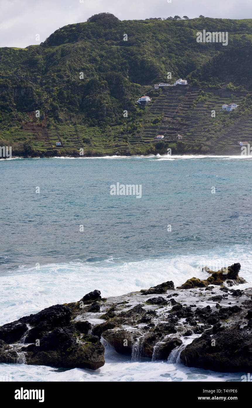 Sao Lourenço Bay, in der östlichen Küste von Santa Maria Island, Azoren Stockfoto