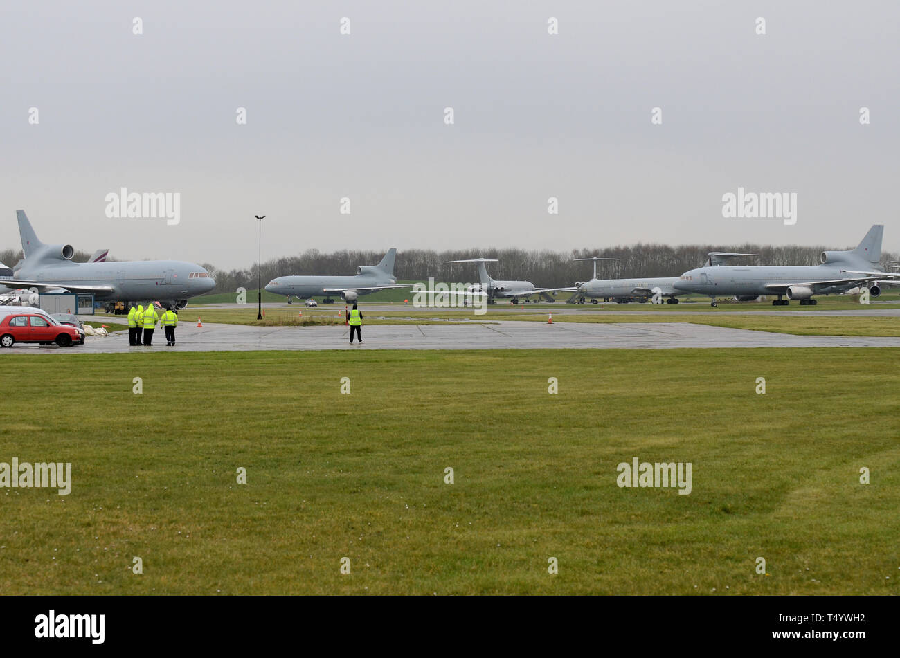 Ex-RAF Lockheed Tristars in Bruntingthorpe wegen Verschrottung nach dem Rückzug aus der Serie Stockfoto