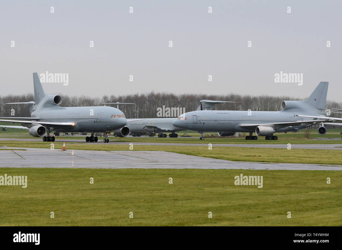 Ex-RAF Lockheed Tristars in Bruntingthorpe wegen Verschrottung nach dem Rückzug aus der Serie Stockfoto