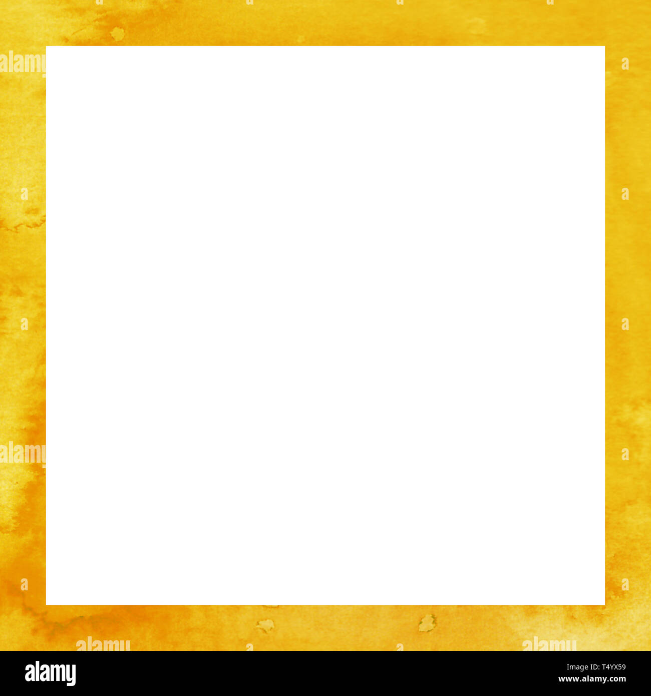 Schönen Aquarell Textur mit rechteckigem Rahmen für Foto oder Text Kunst Scrapbook Farben Geburtstag. Isolierte Rahmen auf einem weißen Hintergrund, Illustration. Stockfoto